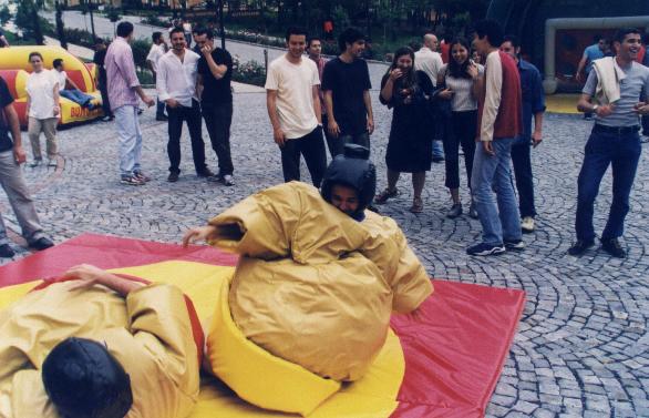 Can Rendeci and me as Sumo Fighters - Can Rendeci ve ben sumo grei yaparken